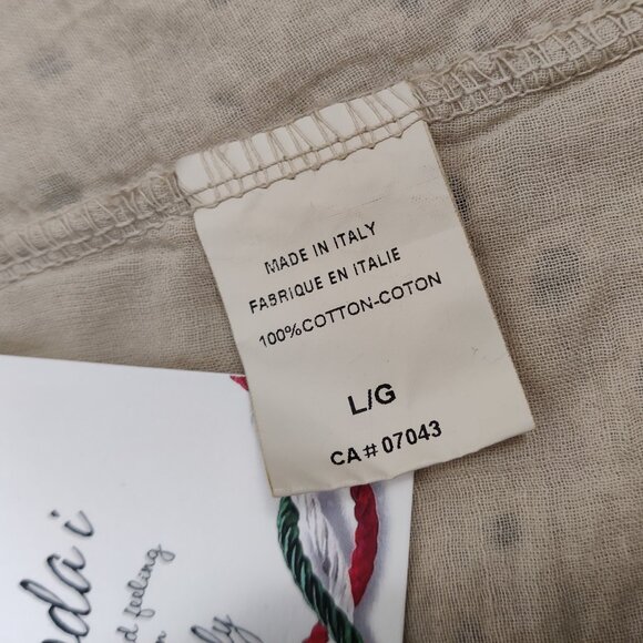 Modai Women's NEW Shorts Size L Beige Cotton Lined Eyelet Resortwear Lightweight - Picture 4 of 10